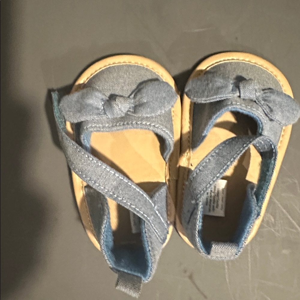 Adorable Blue Baby Sandals with Bow